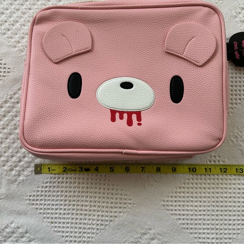 NWT Cakeworthy x Gloomy Bear Pink Spooky Cute Cosmetic Bag-Kawaii Y2K Deadstock